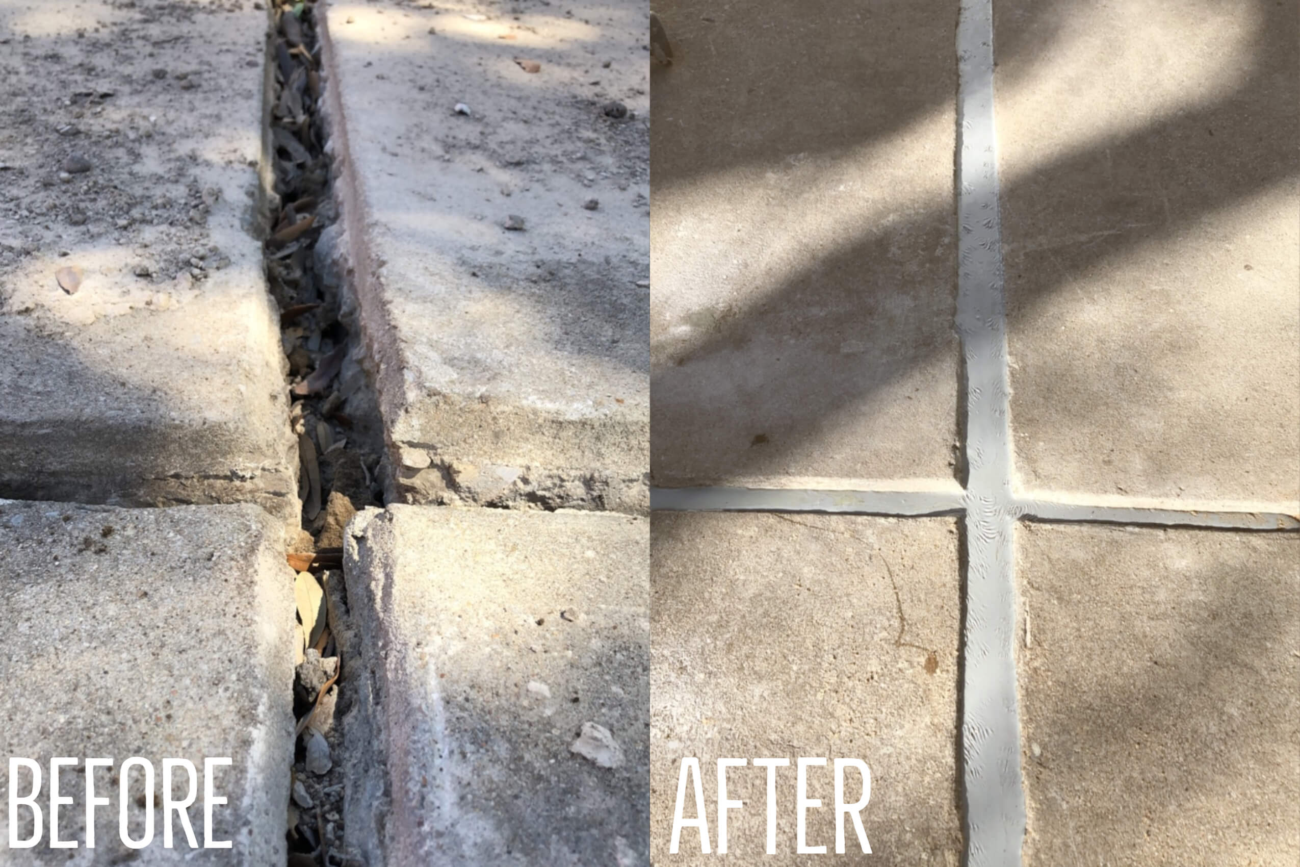 Driveway Repair before and after