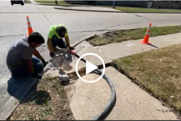 city sidewalk repair video