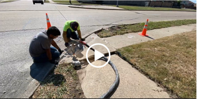 city sidewalk repair video