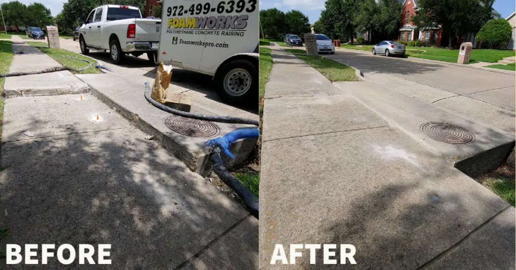 sidewalk before and after