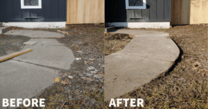 walkway before and after