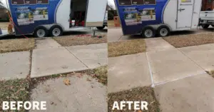 sidewalk repair before and after