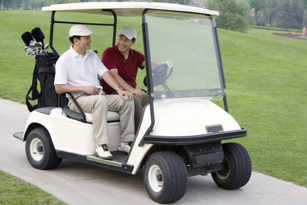 driving on golf cart path