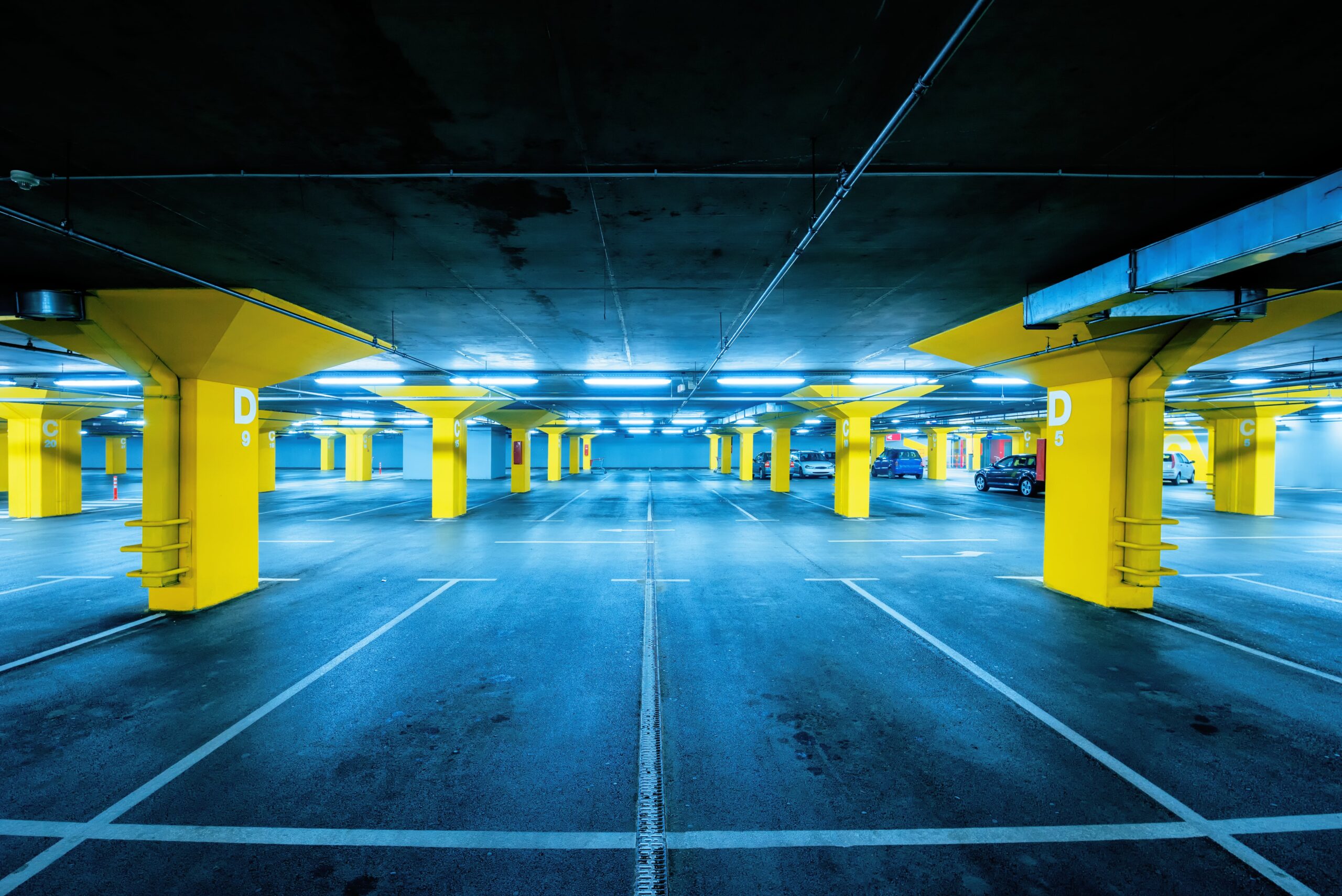 underground parking garage
