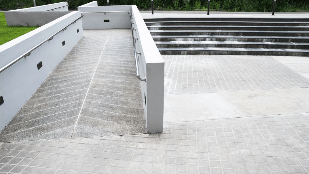 Business Entrance Ramp ADA - ADA Compliance Concrete Repair Dallas - ADA Concrete Contractor Dallas - ADA Compliant Concrete Contractor Dallas