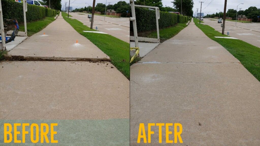 Concrete Sidewalk Raising Dallas - Concrete Sidewalk Leveling Dallas - Concrete Sidewalk Lifting Dallas - Concrete Sidewalk Repair Dallas - 1