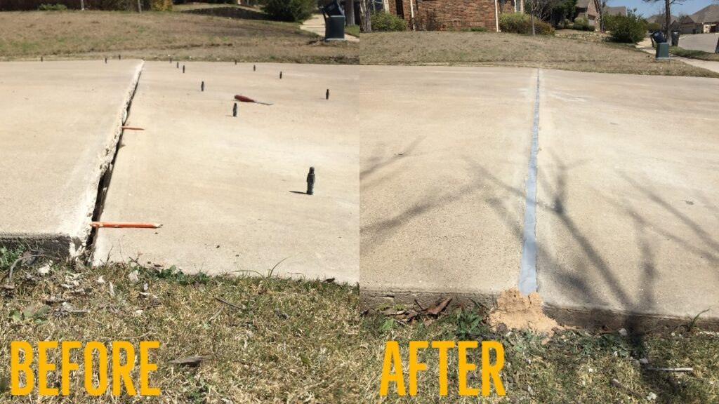 Drivewal Poly Jacking - Polylevel driveway - Driveway Poly Concrete Raising - Driveway Poly Concrete Leveling - Dallas