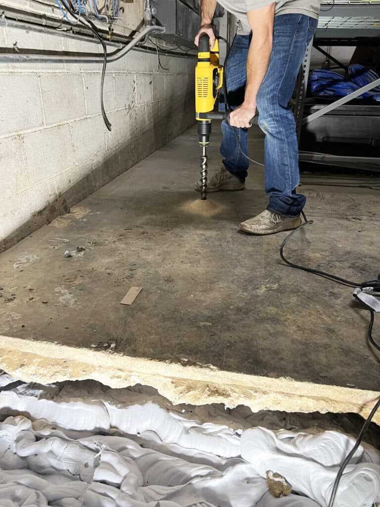 Slab on grade repair Dallas - Settled concrete foundation repair dallas - warehouse floor repair dallas - manufacturing floor repair dallas